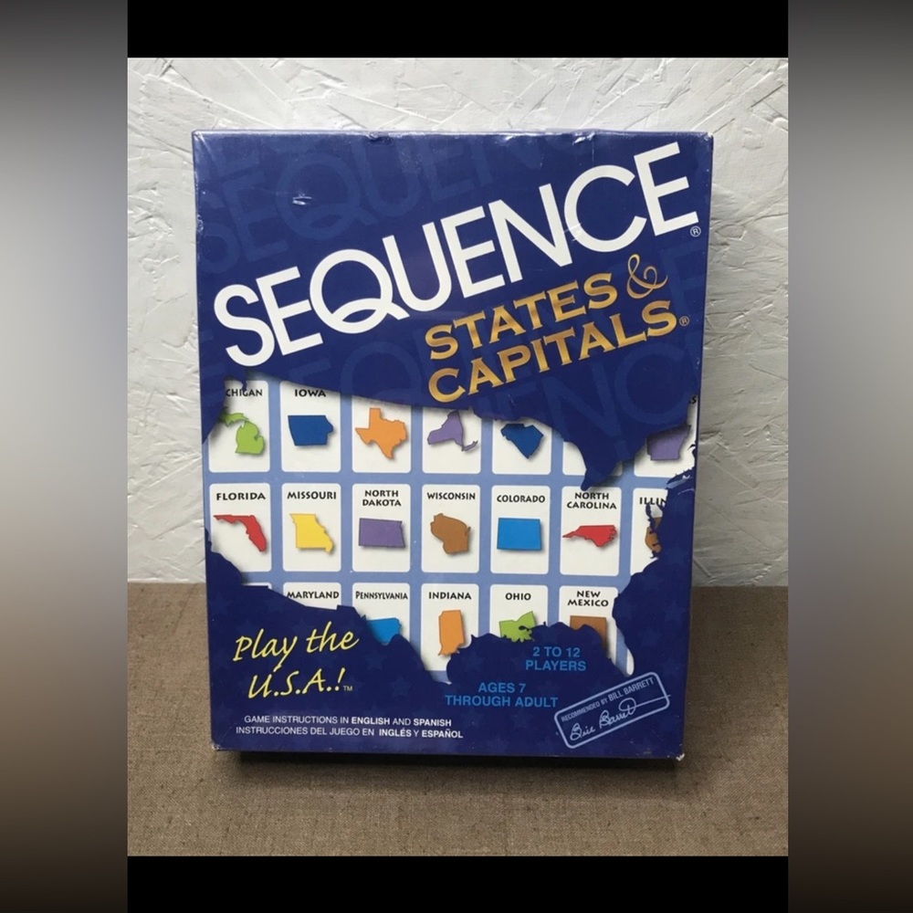 Read Sealed New Sequence States & Capitals Made in USA, 2-12 Players, 7-Adult